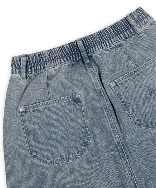 XP284 Boro Patchwork Bermuda Denim Pants