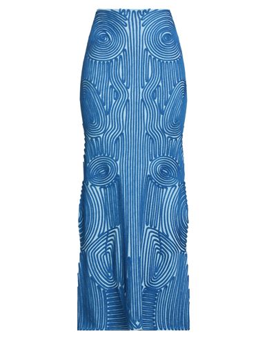 Off-white Woman Maxi skirt Blue