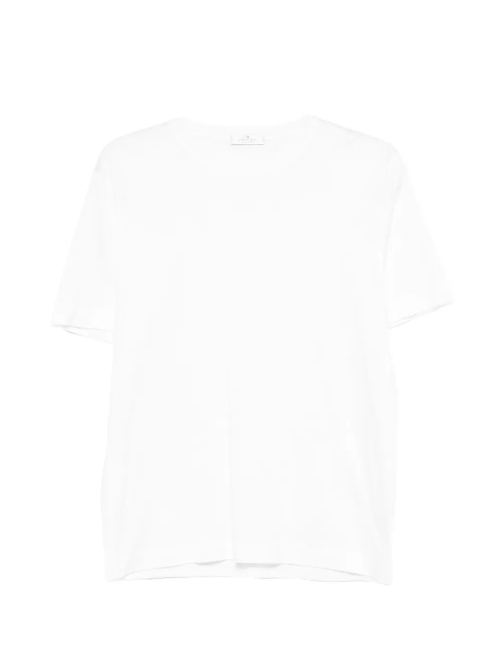 Cotton-Silk Blend T-Shirt — White