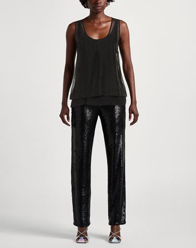 Woman Top Black Size 6 Polyester, Polyamide