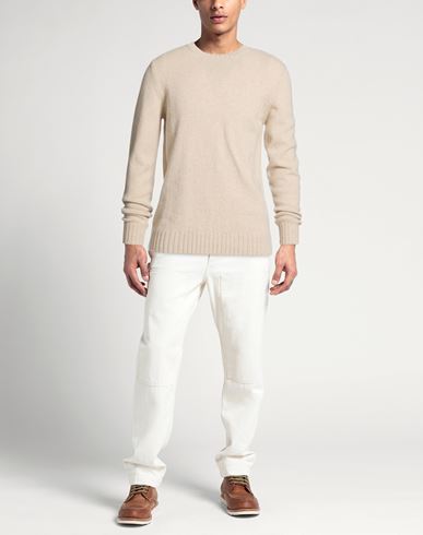 Man Sweater Sand Size 40 Cashmere