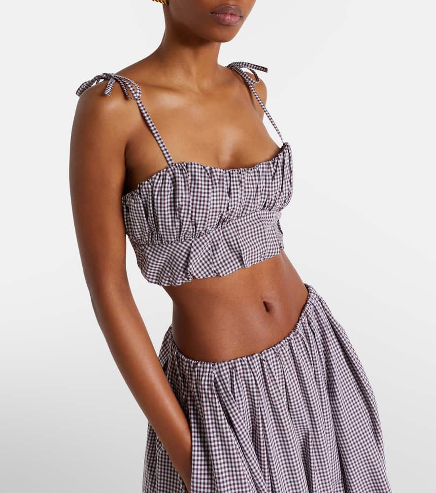 Pelea gingham cotton crop top