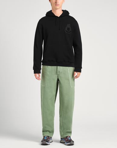 Man Sweatshirt Black Size S Cotton