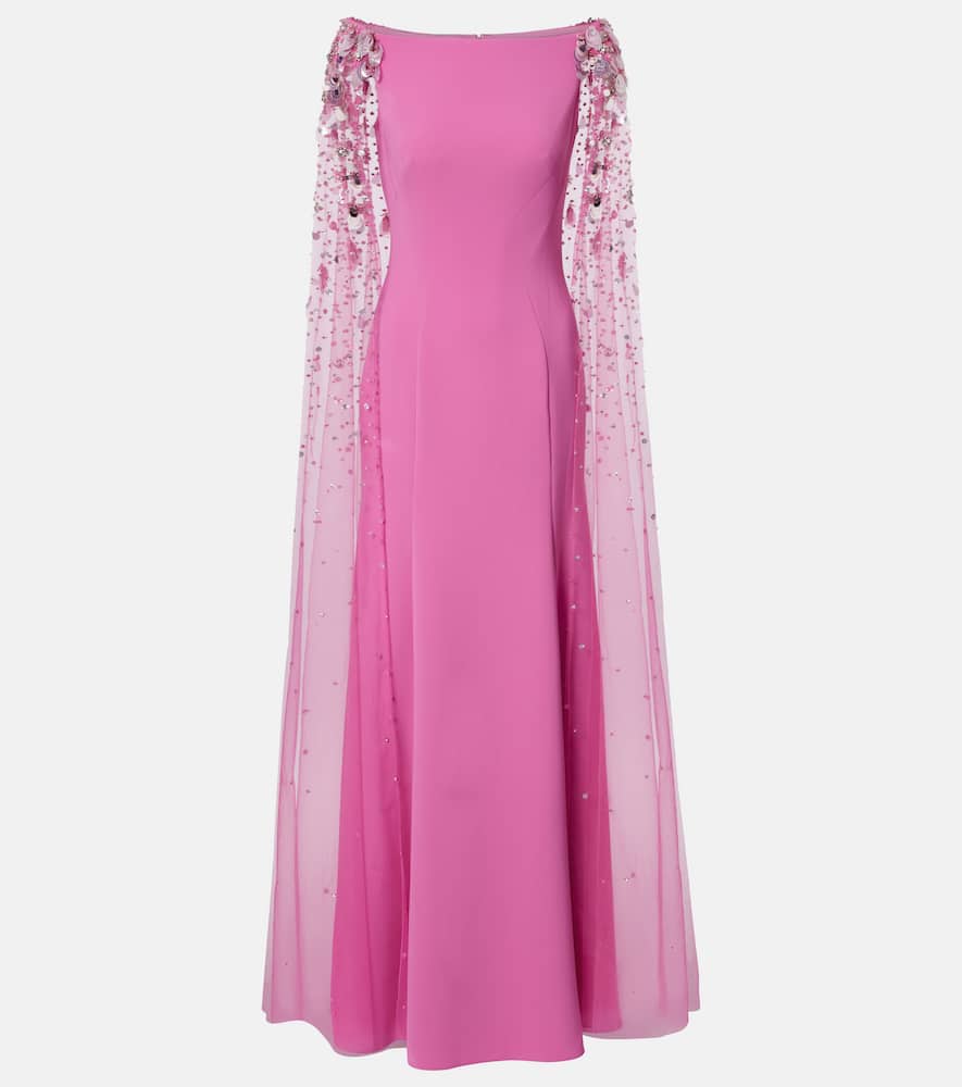 Bittersweet beaded caped gown