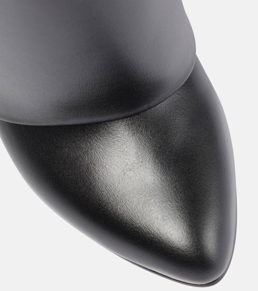 Shark Lock leather knee-high boots