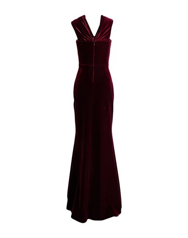 Woman Maxi dress Burgundy Size 2 Polyester, Polyamide, Elastane