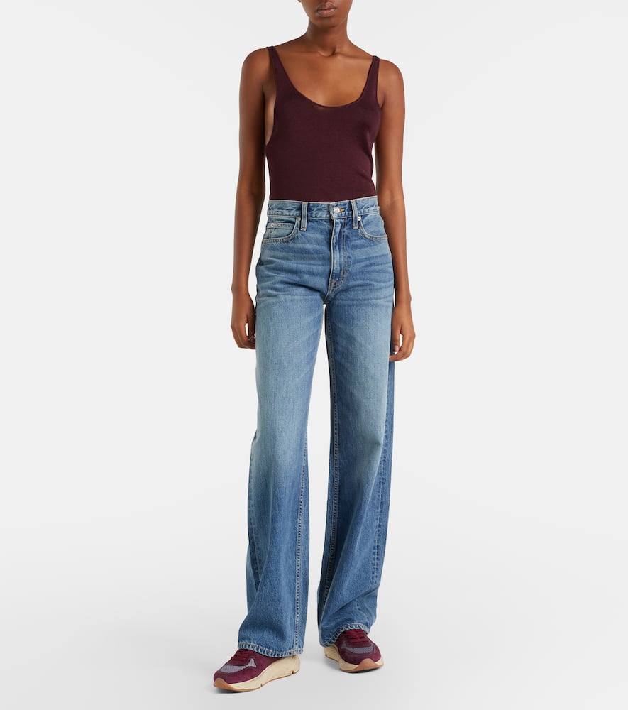 Cassie faded wide-leg jeans