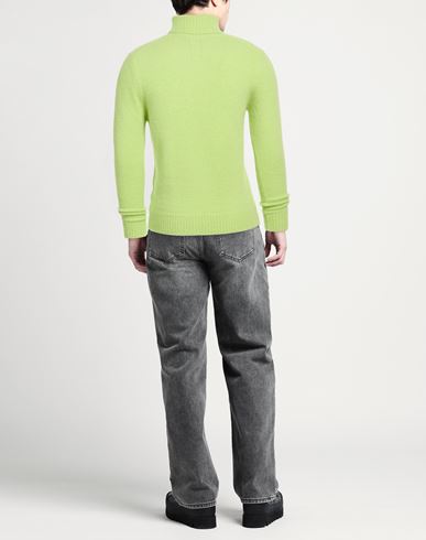 Man Turtleneck Lime green Size 38 Alpaca wool, Polyamide, Wool, Elastane