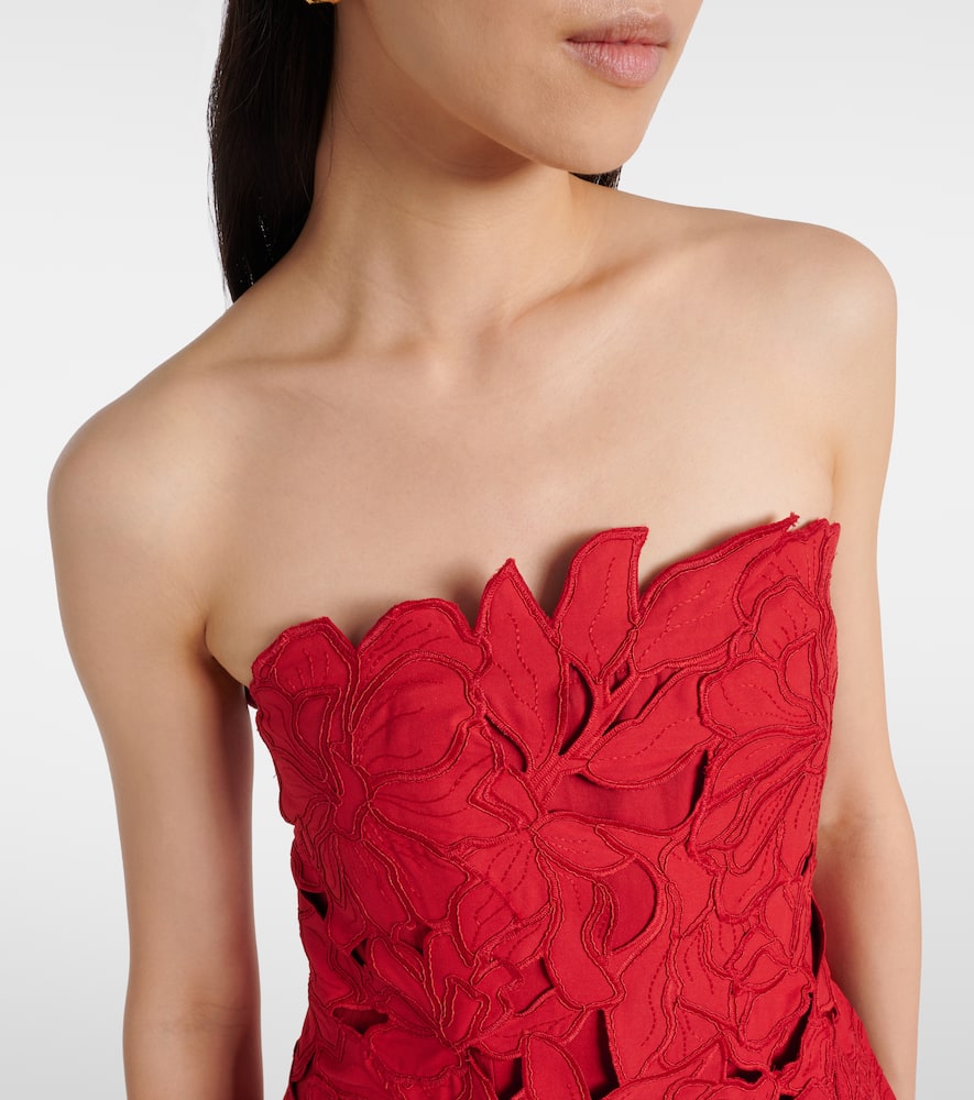 Audrey peplum lace midi dress
