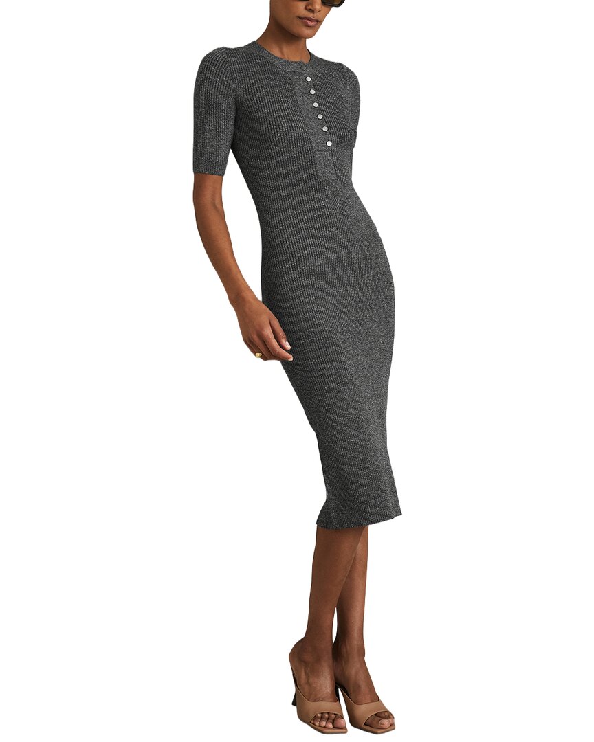 Sandy Knitted Button Wool-Blend Dress