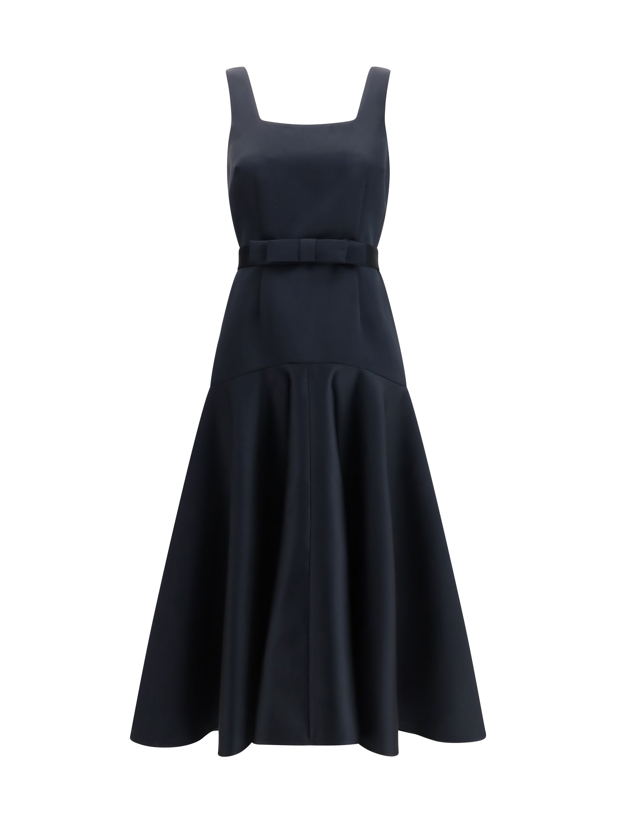 Satin Dress — Navy