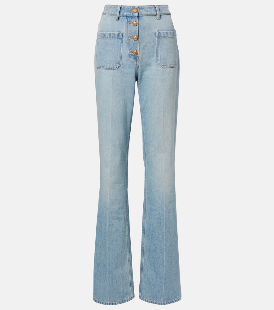 High-rise straight jeans