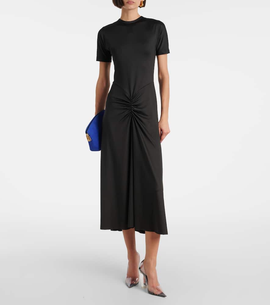 Gathered midi dress