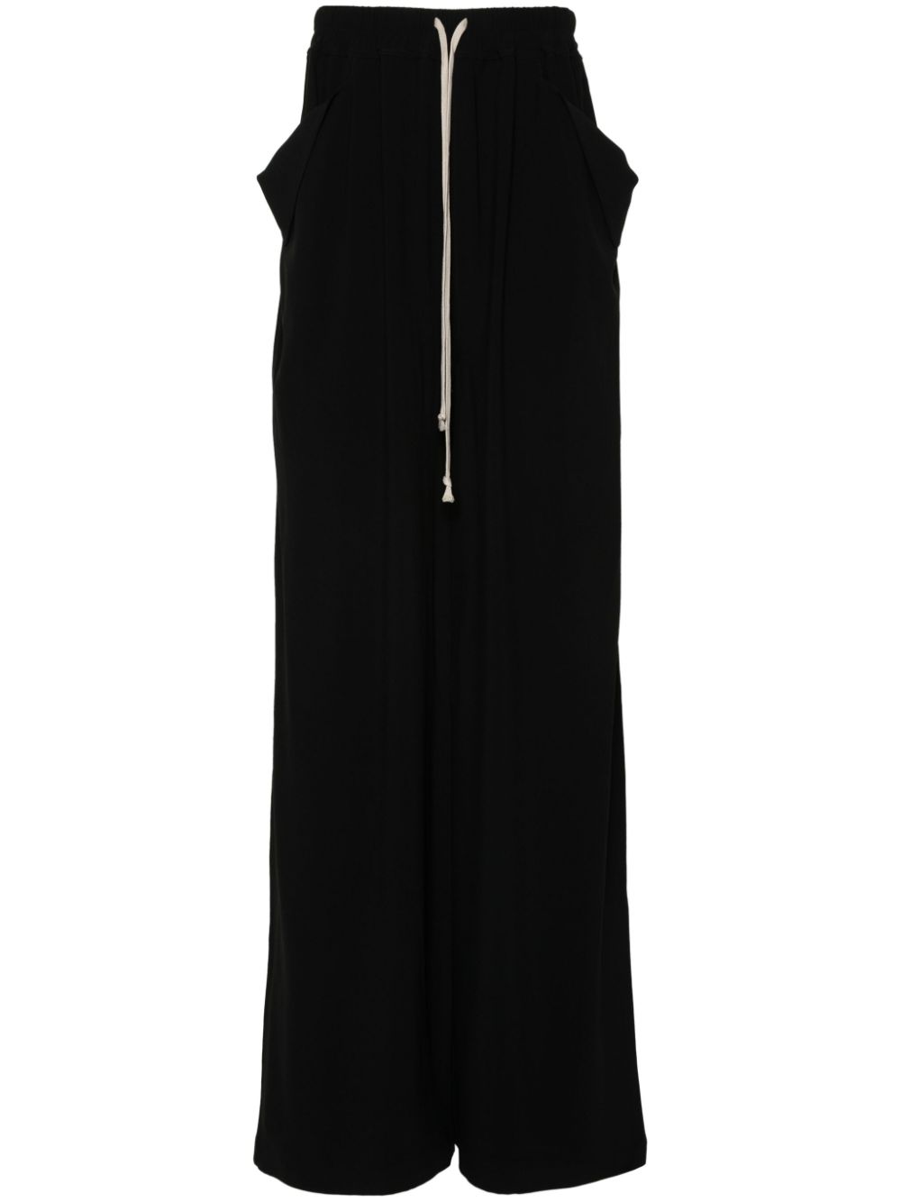 Lido crepe wide trousers - Black