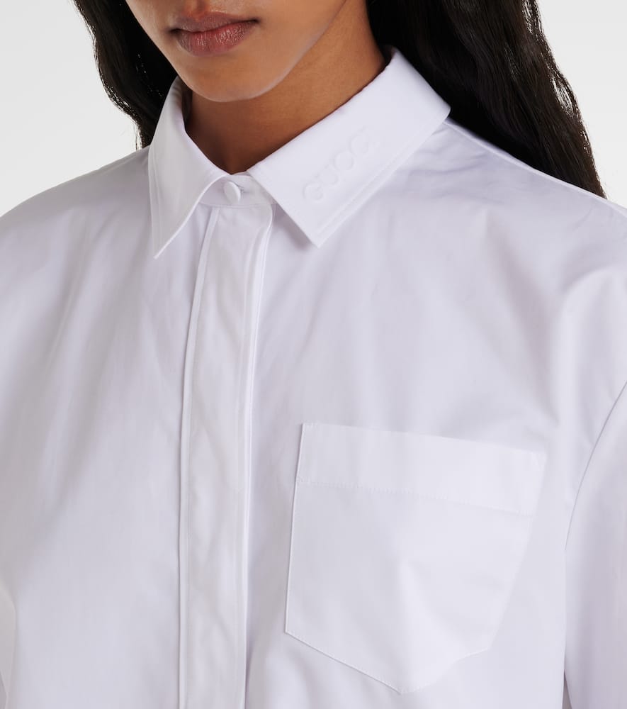 Embossed cotton poplin shirt