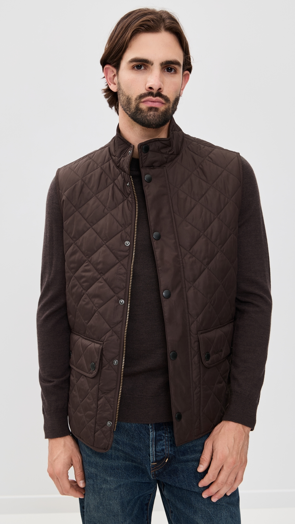 New Lowerdale Quilted Gilet Black Oak