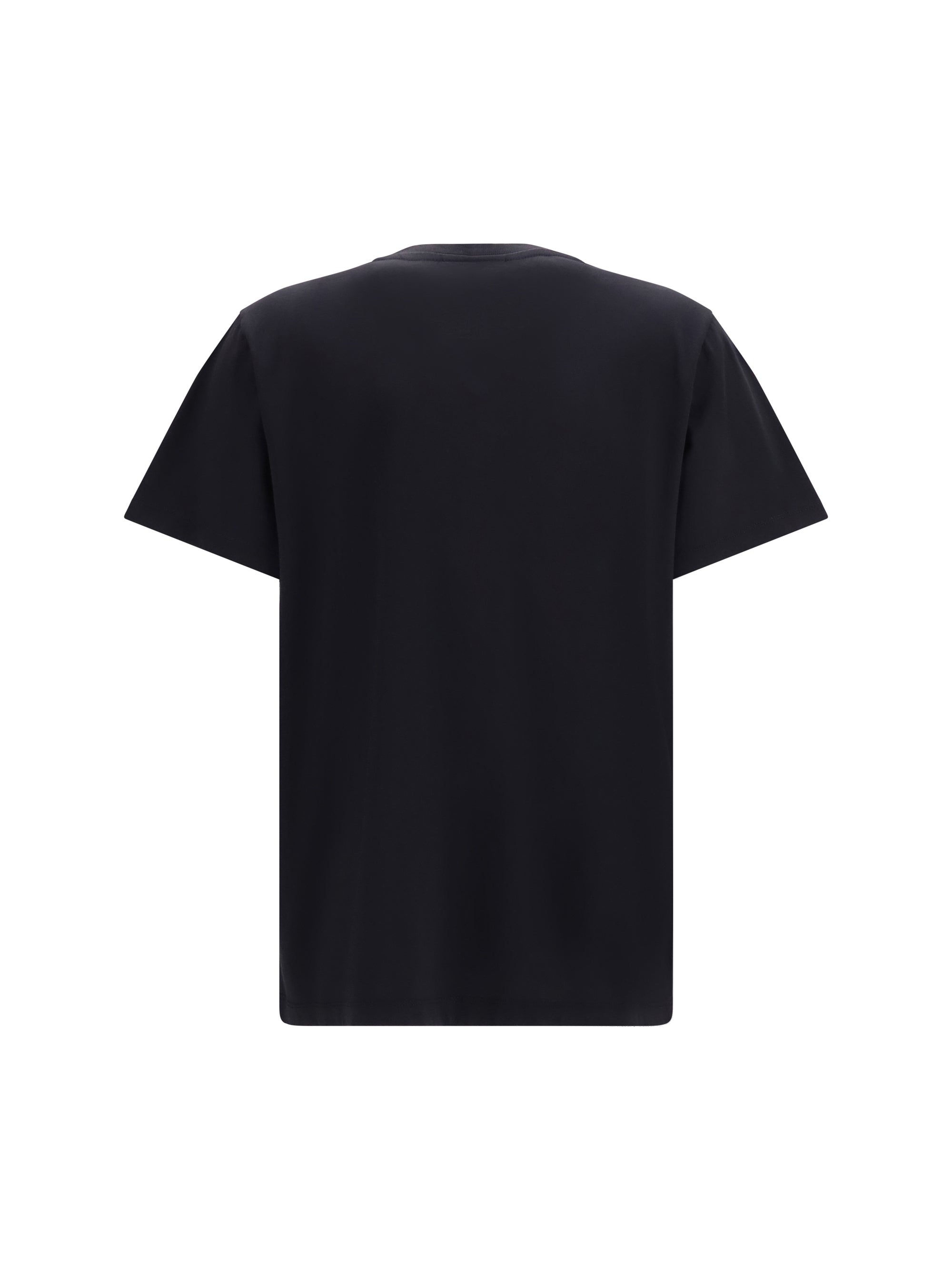 Strawberry-Graphic Cotton T-Shirt — Black