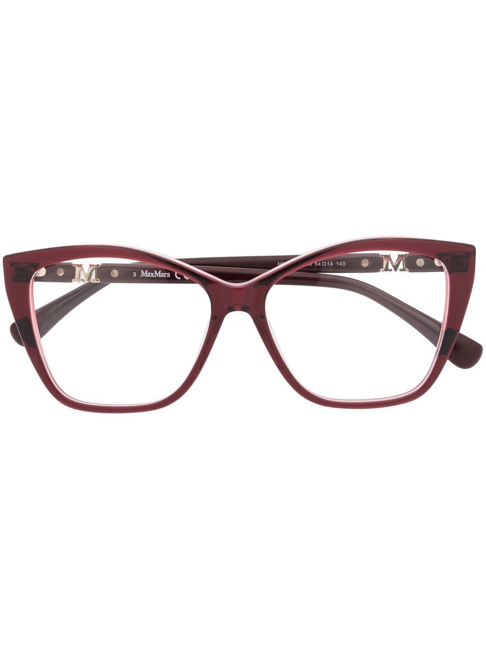 Cat-eye frame glasses - Red