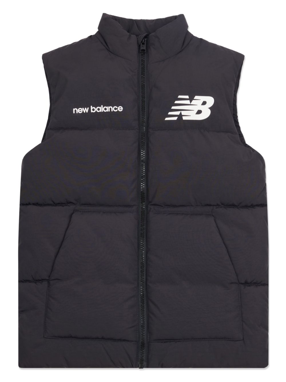 Logo-print gilet - Black