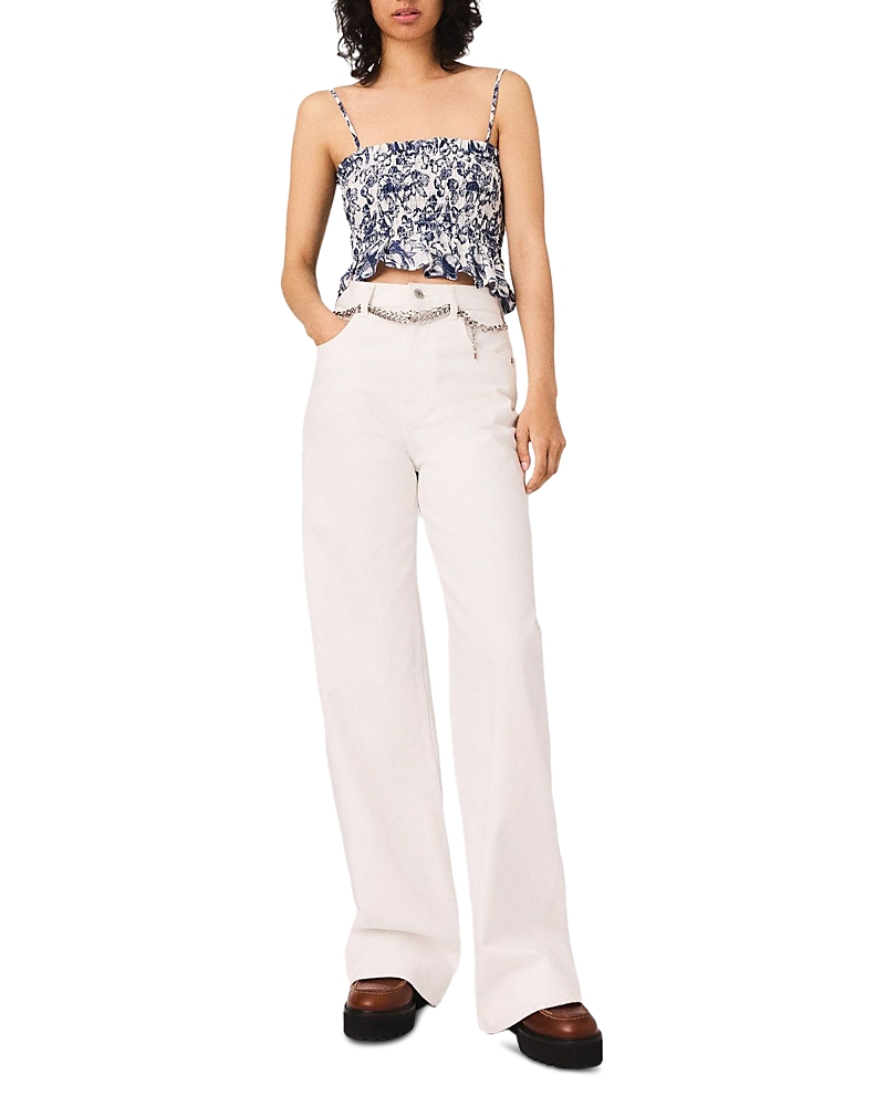 Logo-patch jeans - White
