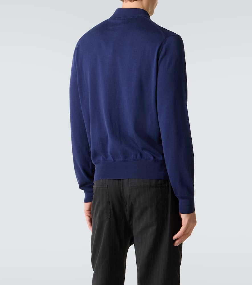Cotton polo sweater