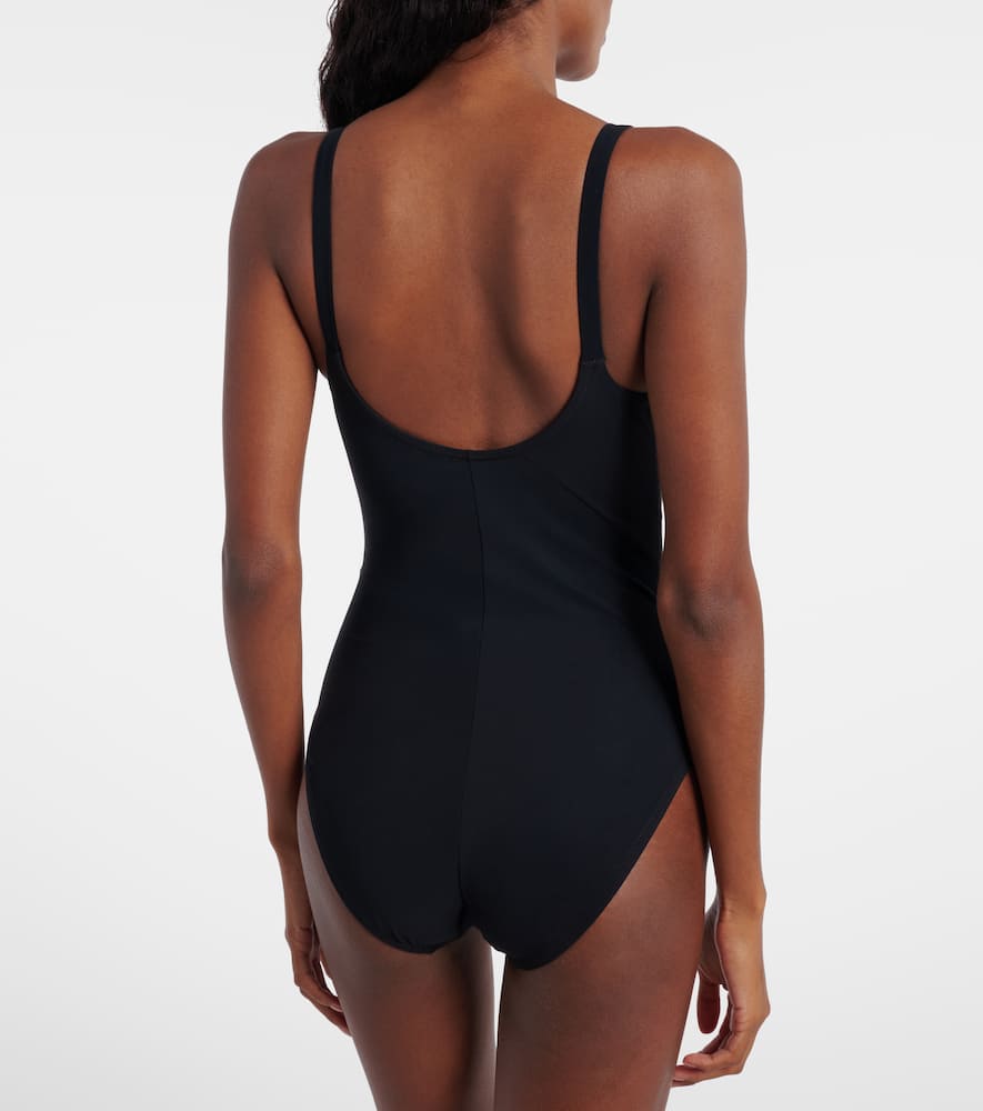 Lenora bow-detail swimsuit
