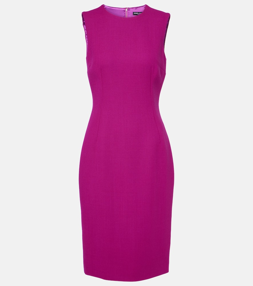 Wool crepe minidress