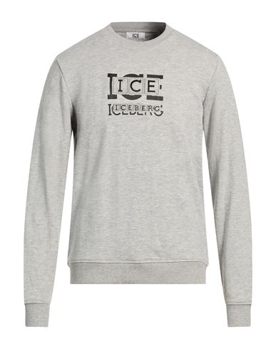 Man Sweatshirt Light grey Size M Cotton, Viscose