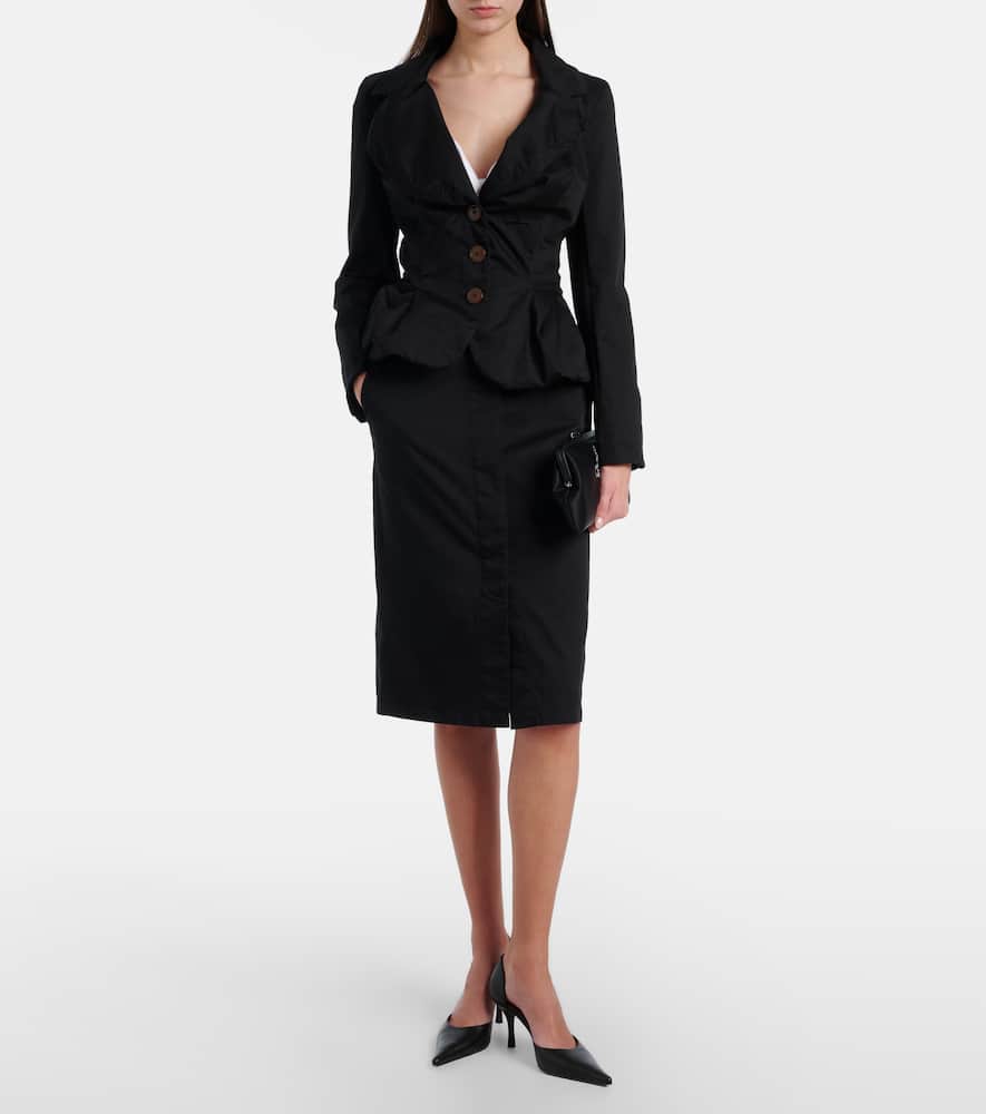 Trouser cotton-blend pencil skirt