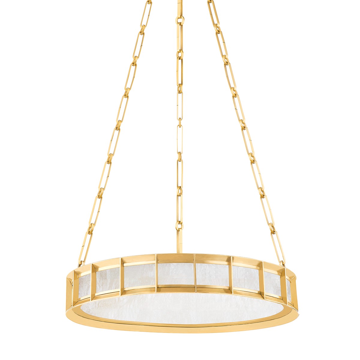 Vintage Brass LED Chandelier from the Leda Collection