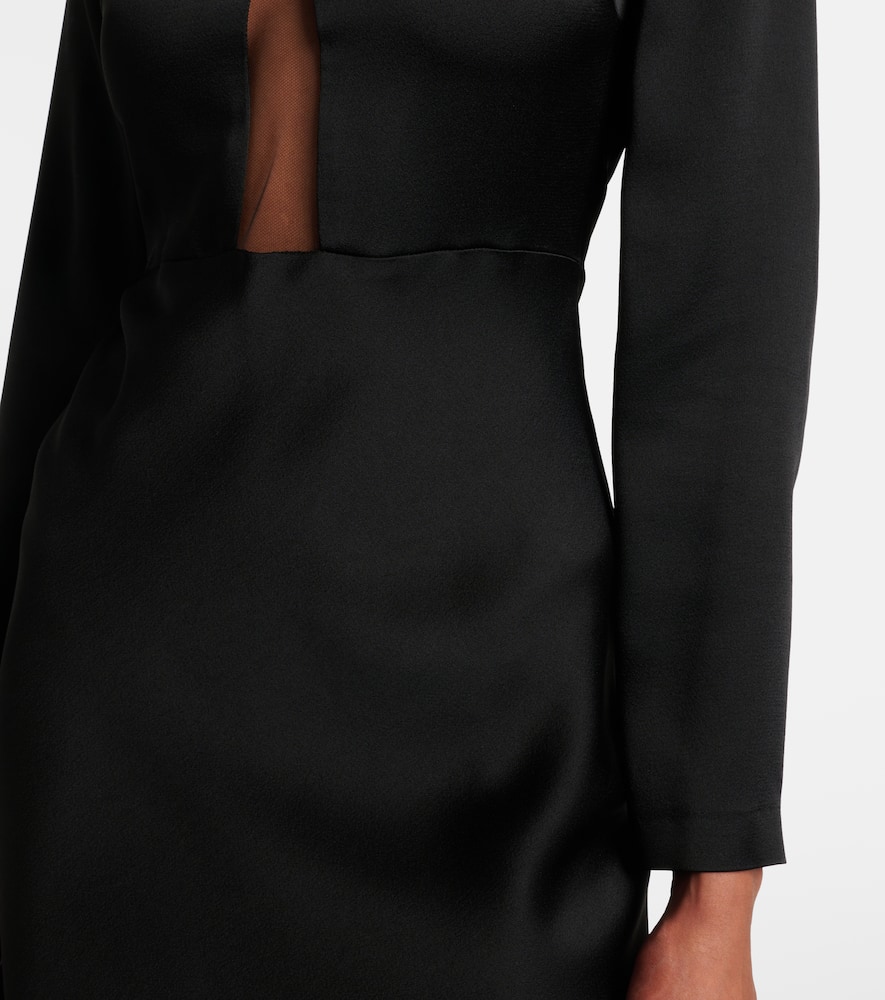 Bird satin maxi dress