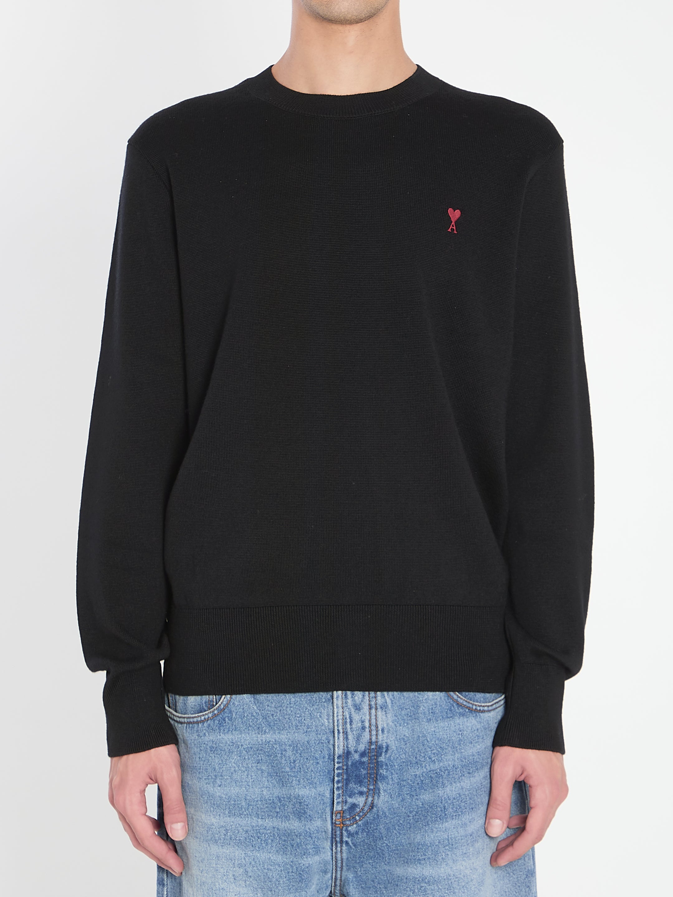 Relaxed Fit Crew Neck Sweater for Men