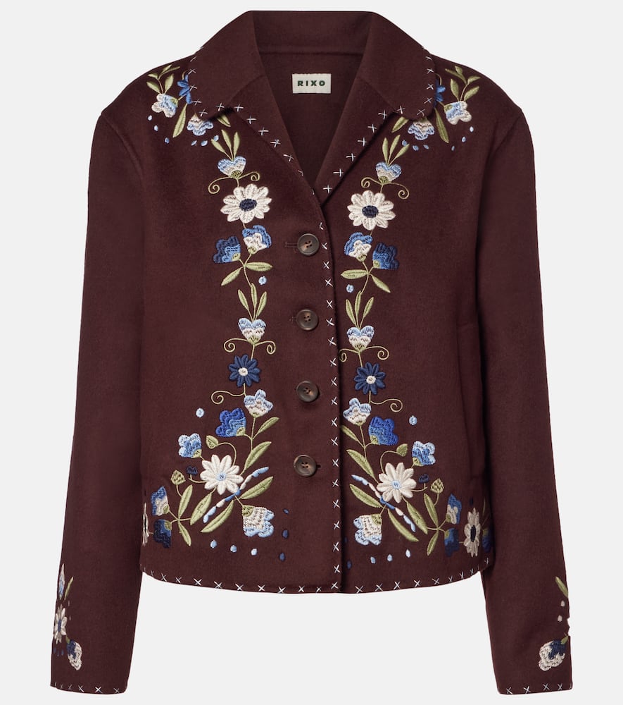 Jude embroidered wool-blend jacket