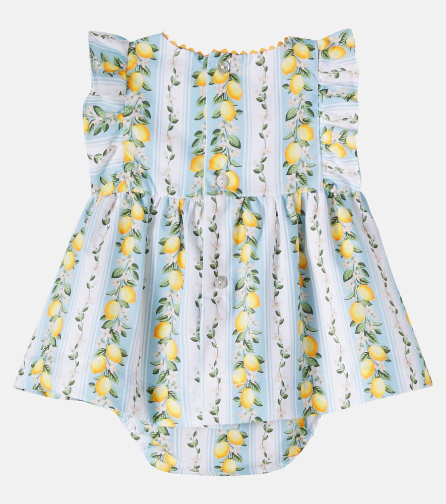 Baby Limon cotton dress and bloomers set