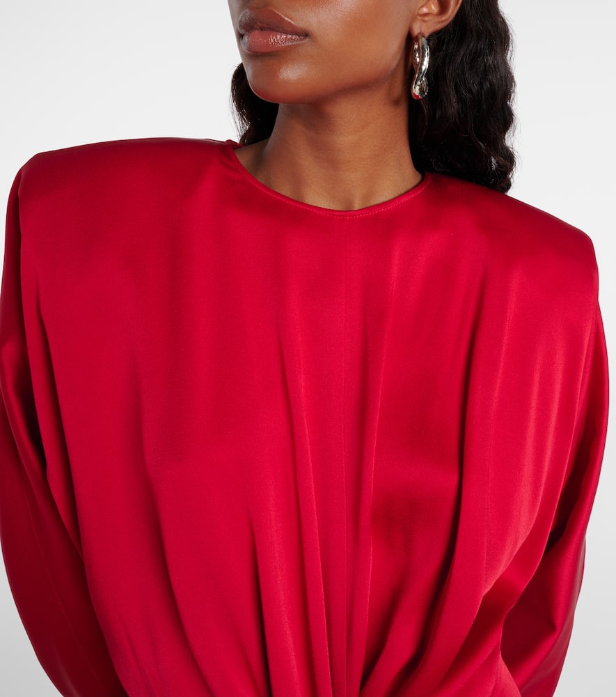 Twist satin midi dress
