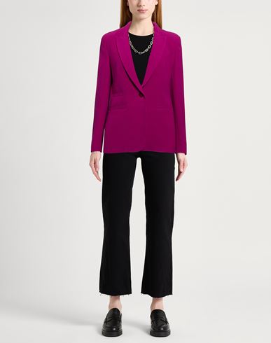Woman Blazer Brick Size 10 Polyester, Elastane, Acetate, Viscose