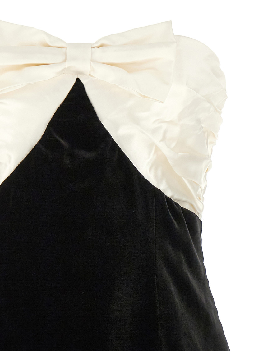 Mini Dress Velvet Duchesse Bow