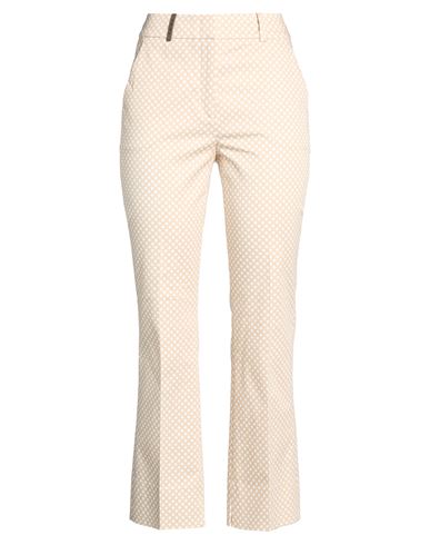 Woman Pants White Size 4 Cotton, Elastane