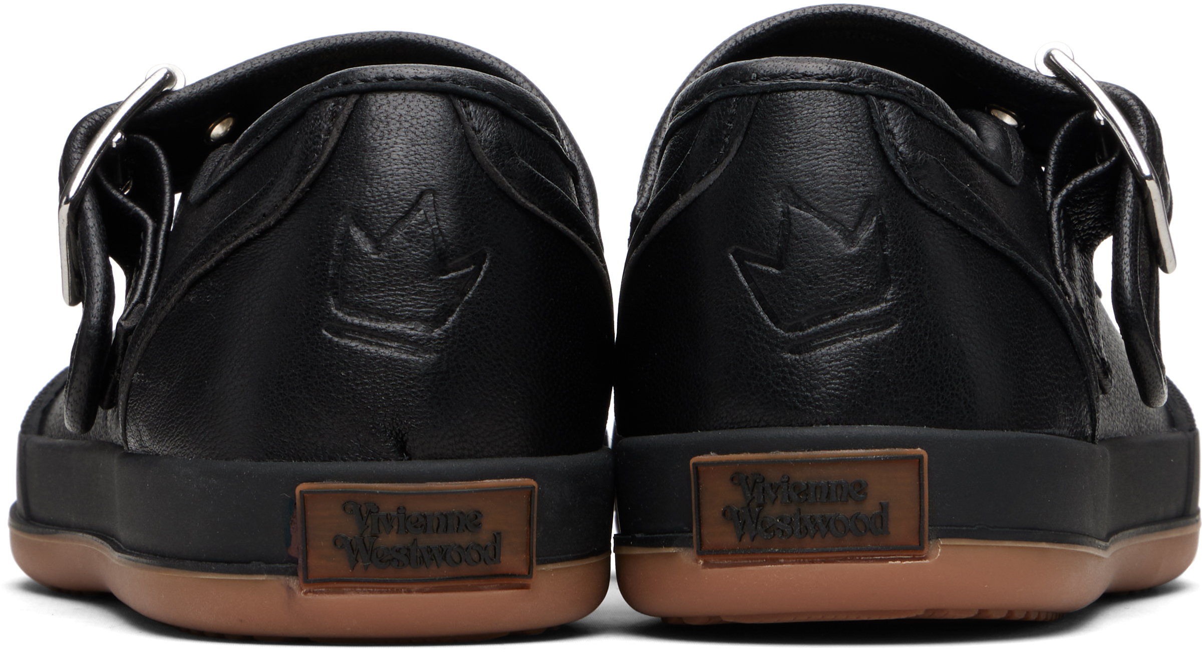 Black Animal Gym Bar Ballerina Flats