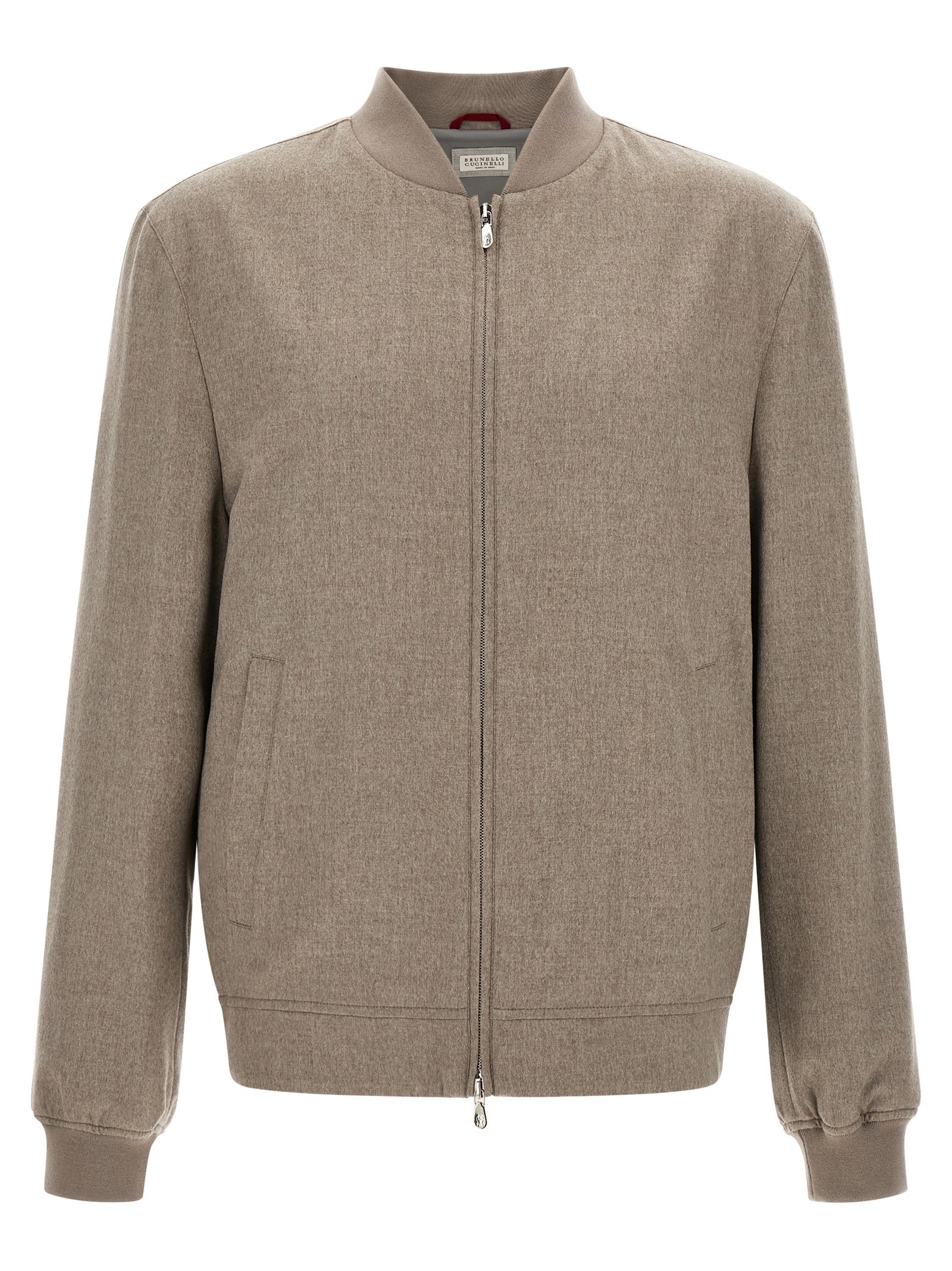 Cashmere Bomber Jacket — Gray