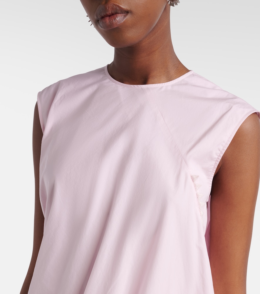 Traversin asymmetric cotton poplin minidress