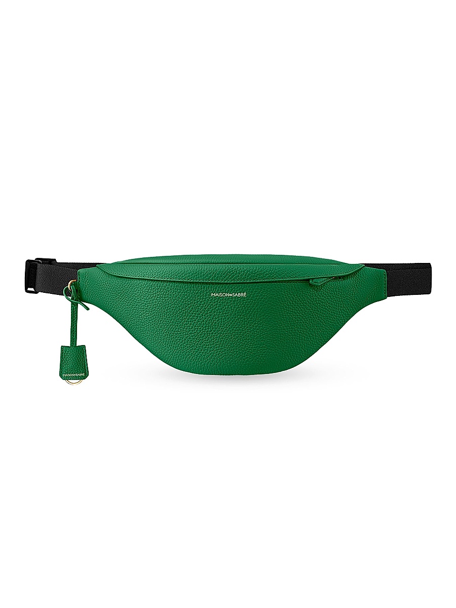 Leather Sling Bag - Emerald Green
