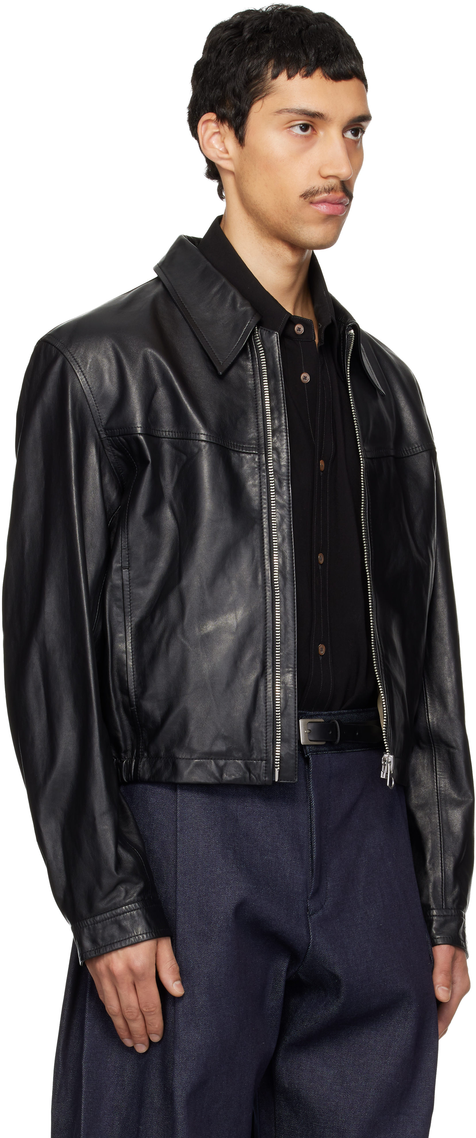 Black Leather Biker Jacket