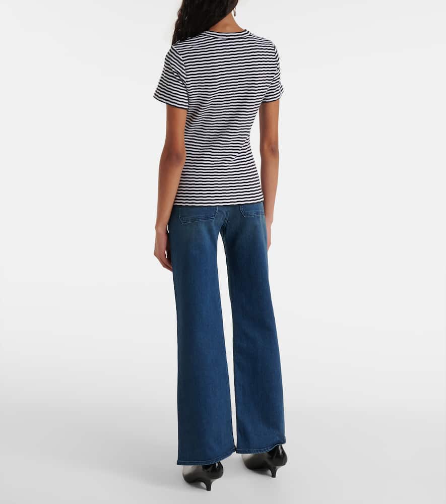 Draya striped cotton-blend T-shirt
