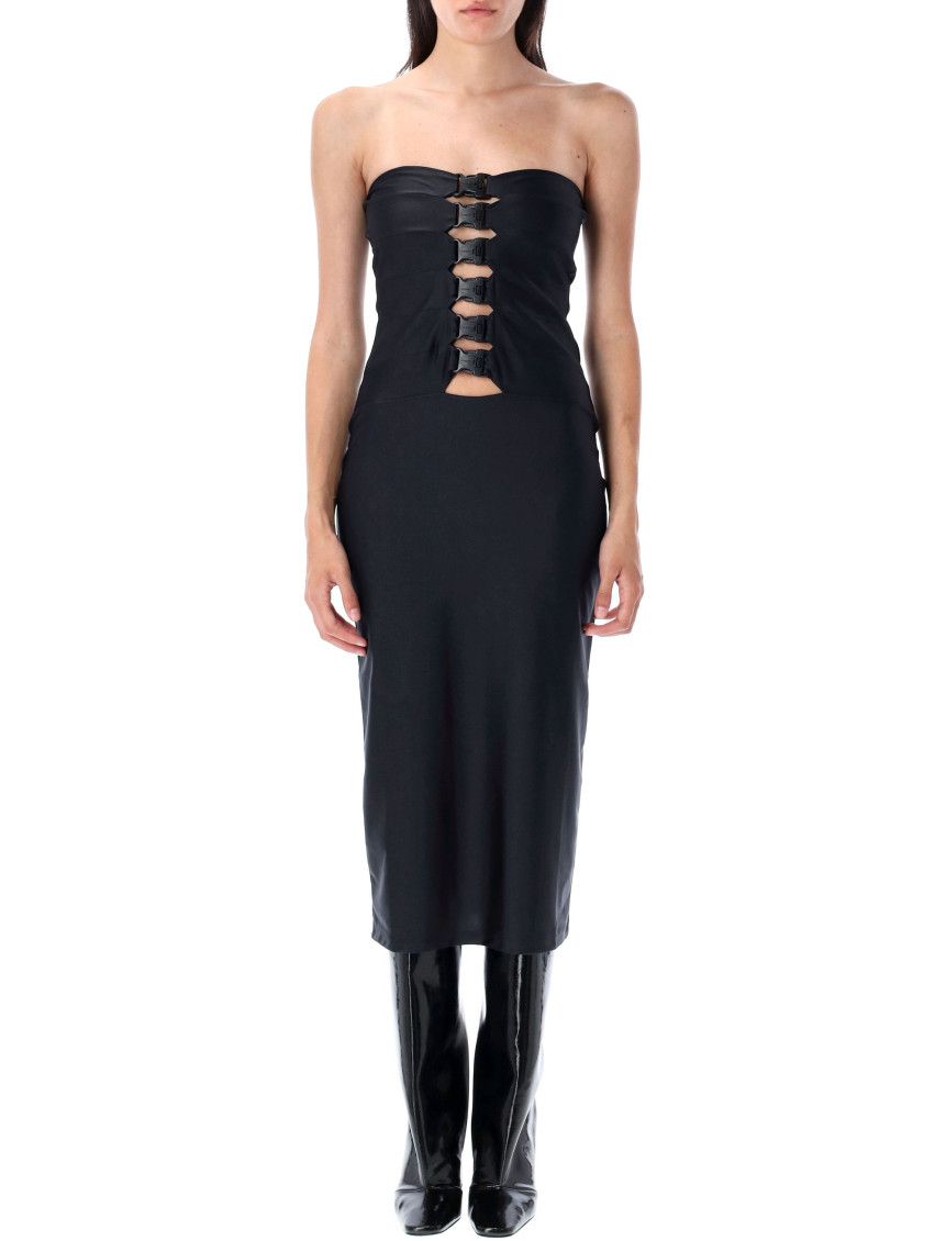 Technical Buckle Jersey Dress