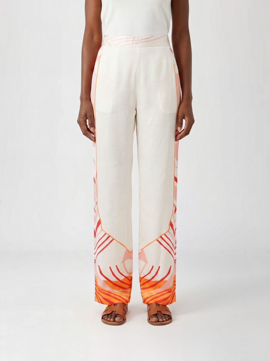 Pants Woman color Ivory