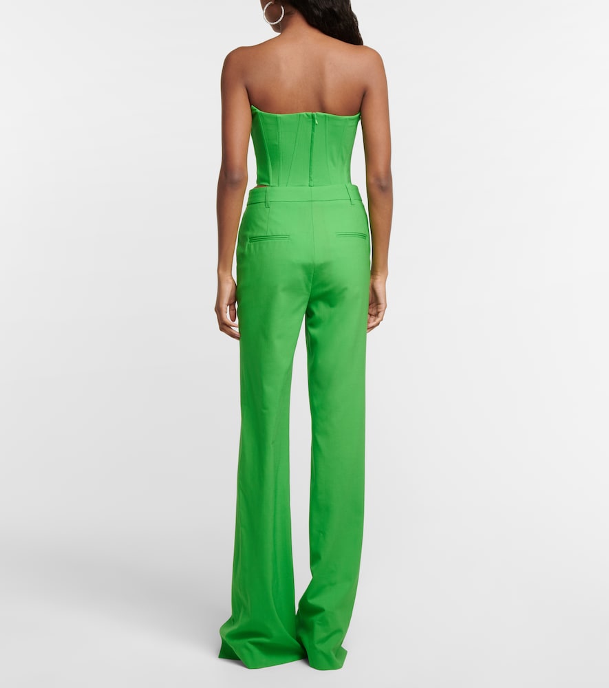 Wool-blend bustier top