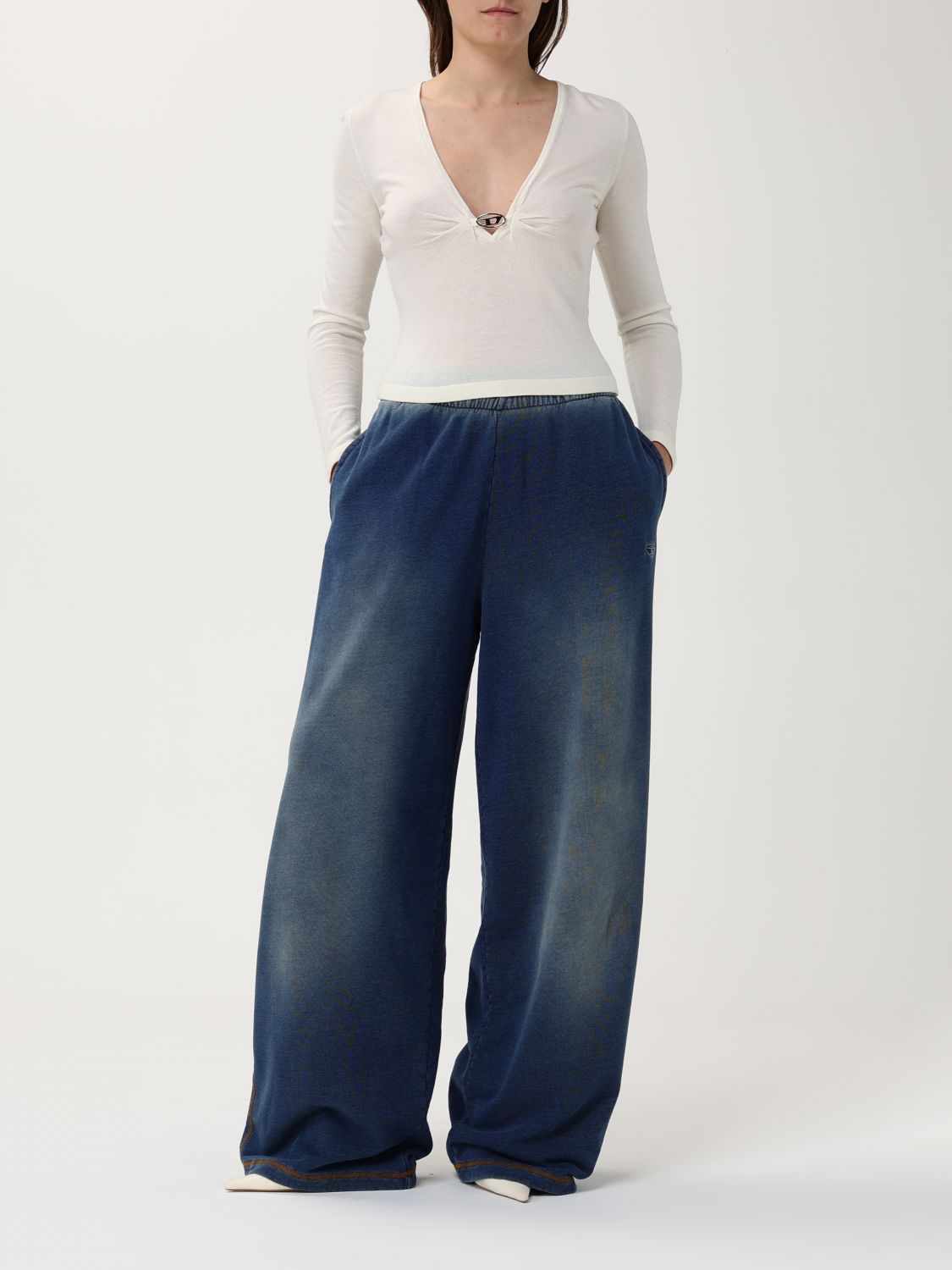 Wideleg sweatpants - Blue