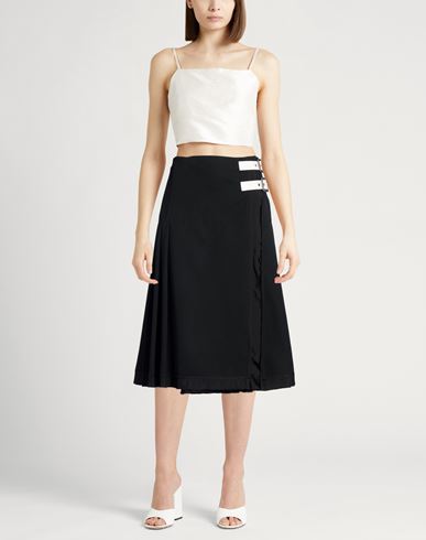 Woman Midi skirt Black Size 12 Wool