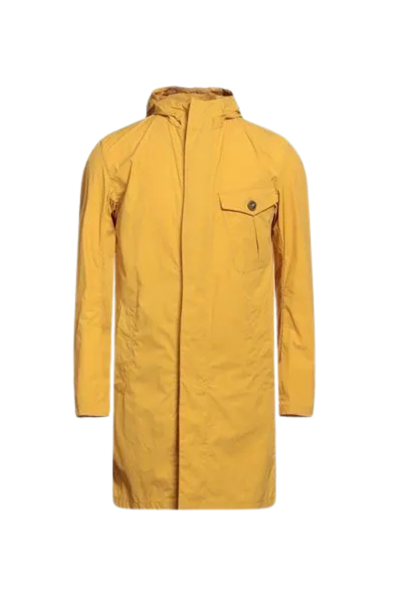 Technical Nylon Raincoat — Yellow